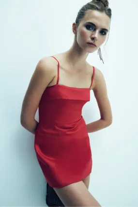 Gaia Mini Dress in Fiery Red