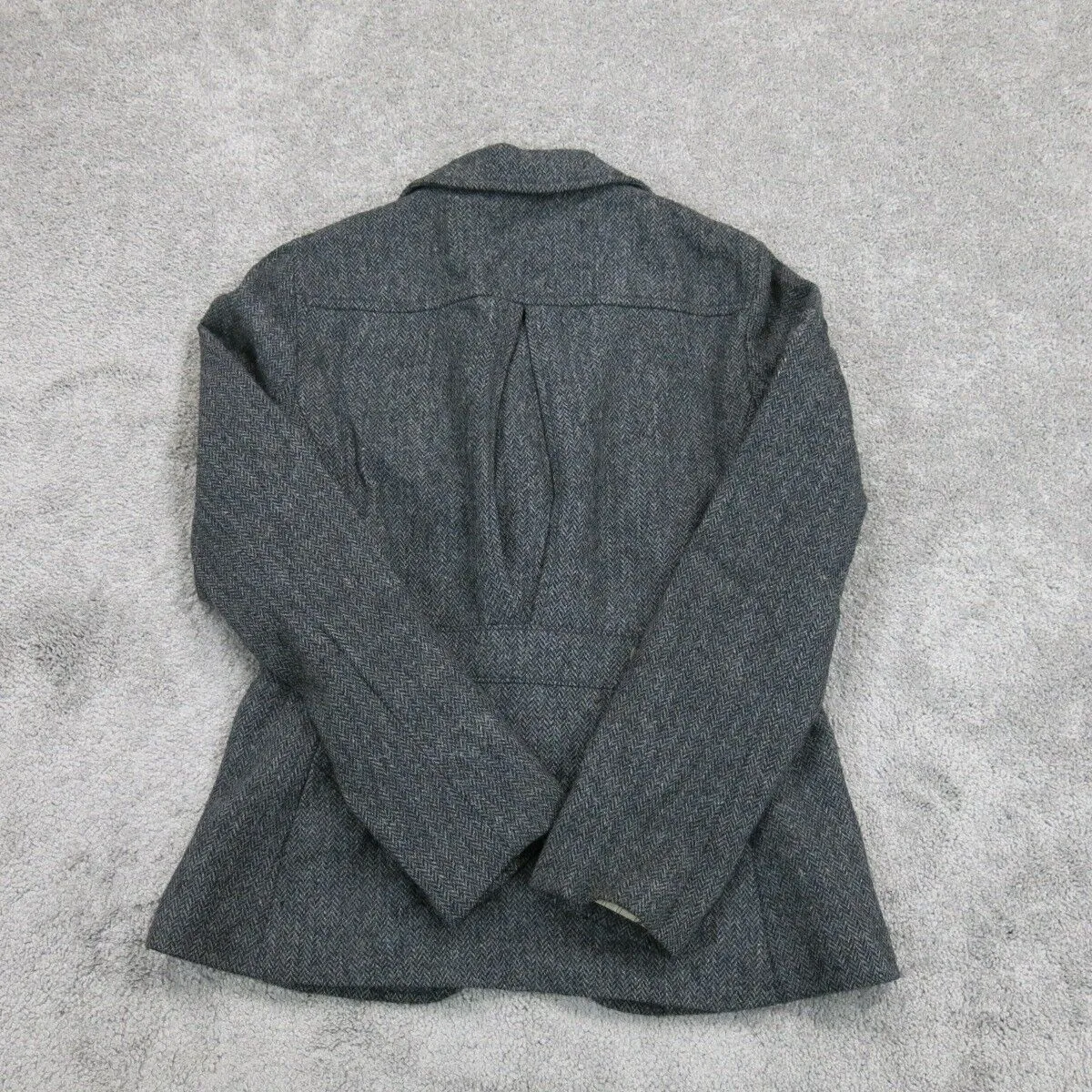 Gap Womens Blazer Coat Single Breasted Long Sleeves Pockets Black Size 6