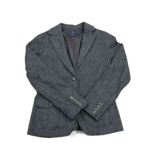 Gap Womens Blazer Coat Single Breasted Long Sleeves Pockets Black Size 6