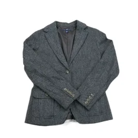 Gap Womens Blazer Coat Single Breasted Long Sleeves Pockets Black Size 6