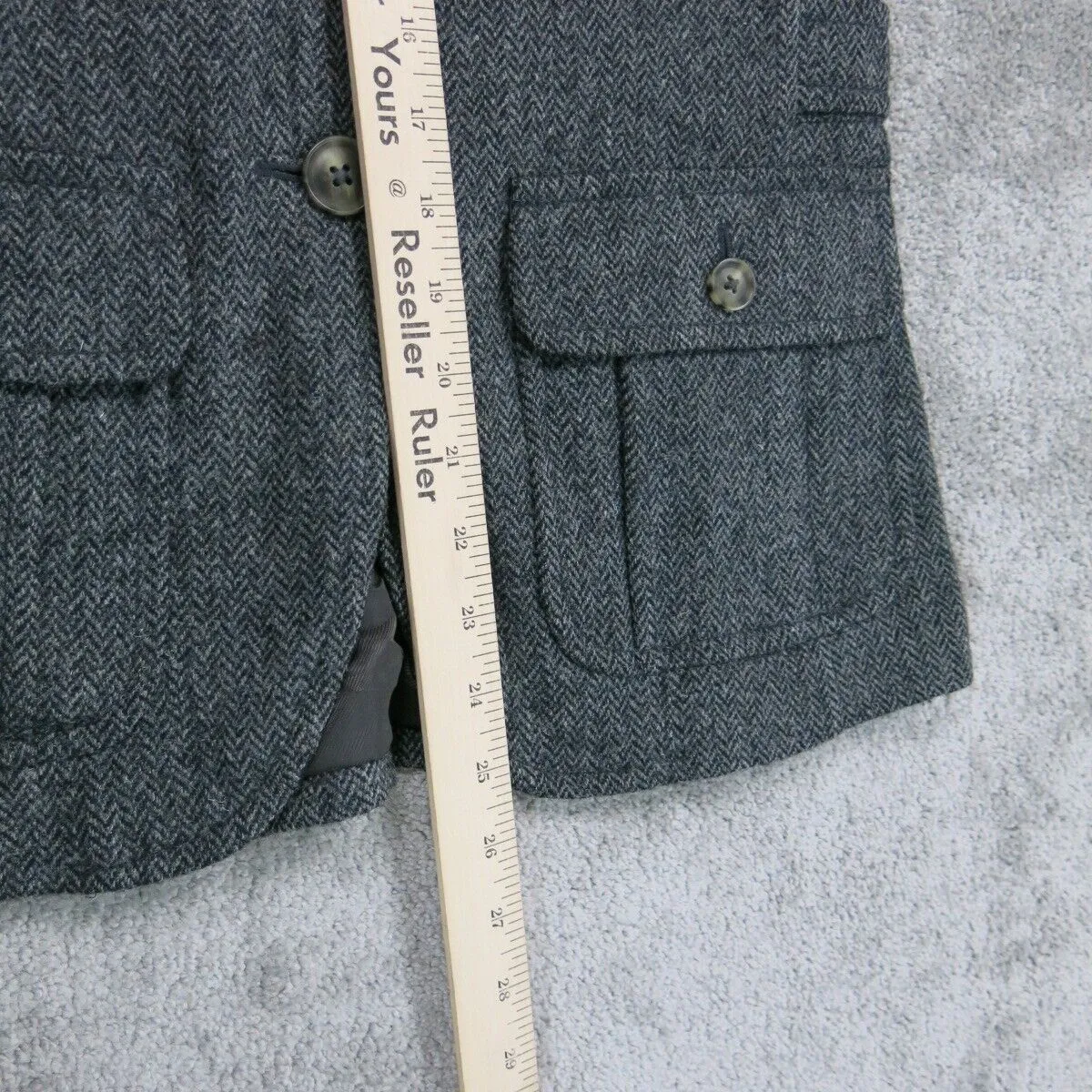 Gap Womens Blazer Coat Single Breasted Long Sleeves Pockets Black Size 6