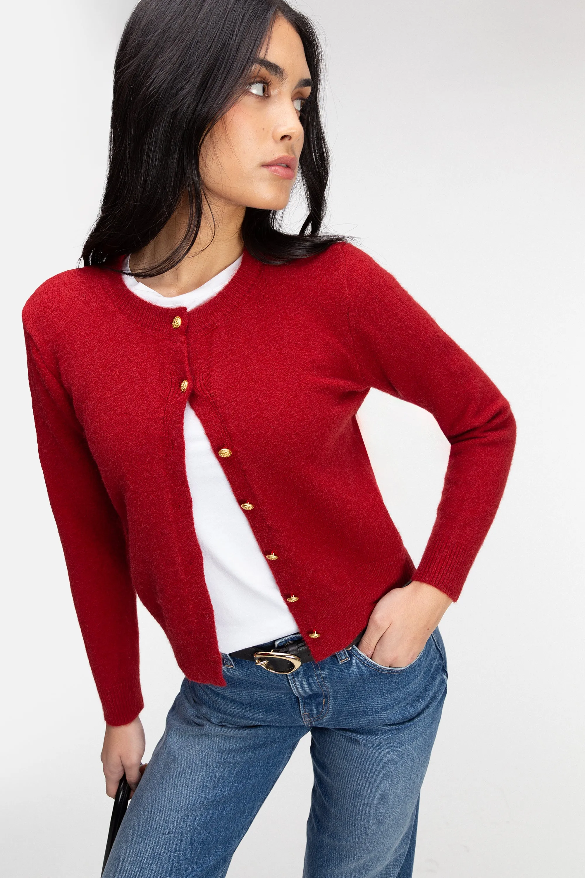 GOLD BUTTON CARDIGAN