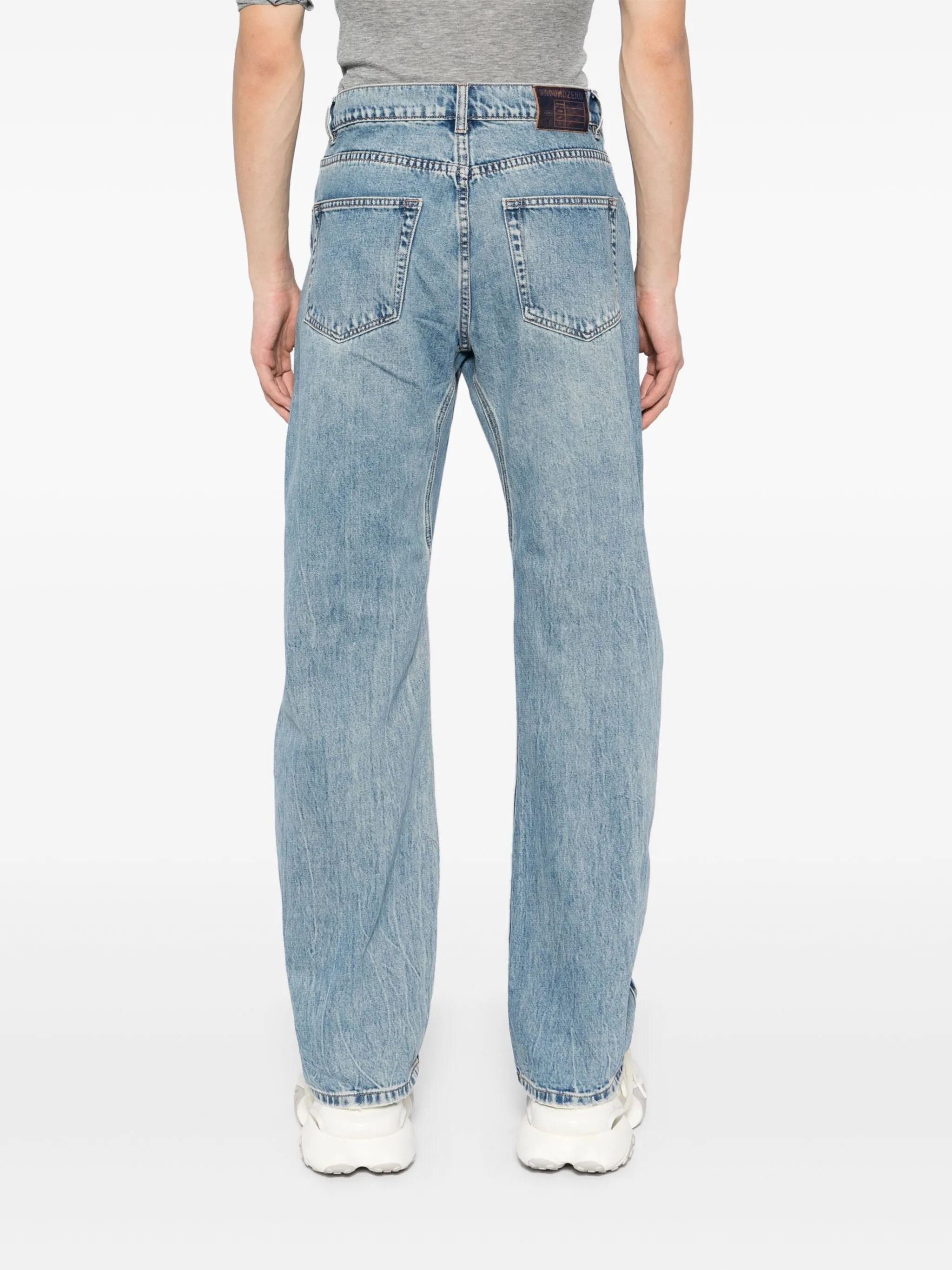 Graphic-print jeans