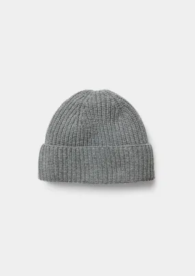 Grey Recycled Wool Beanie