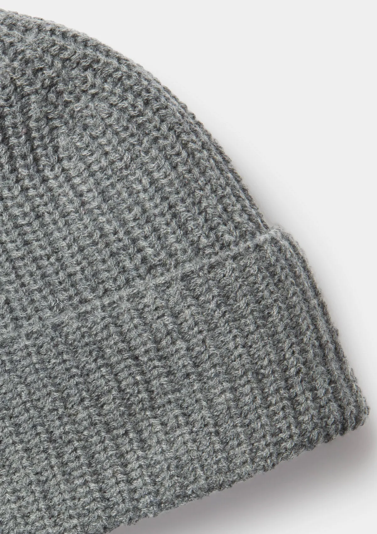 Grey Recycled Wool Beanie