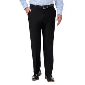 Haggar Mens Classic fit Dress Pants 40 / 32 Black Solid Stretch