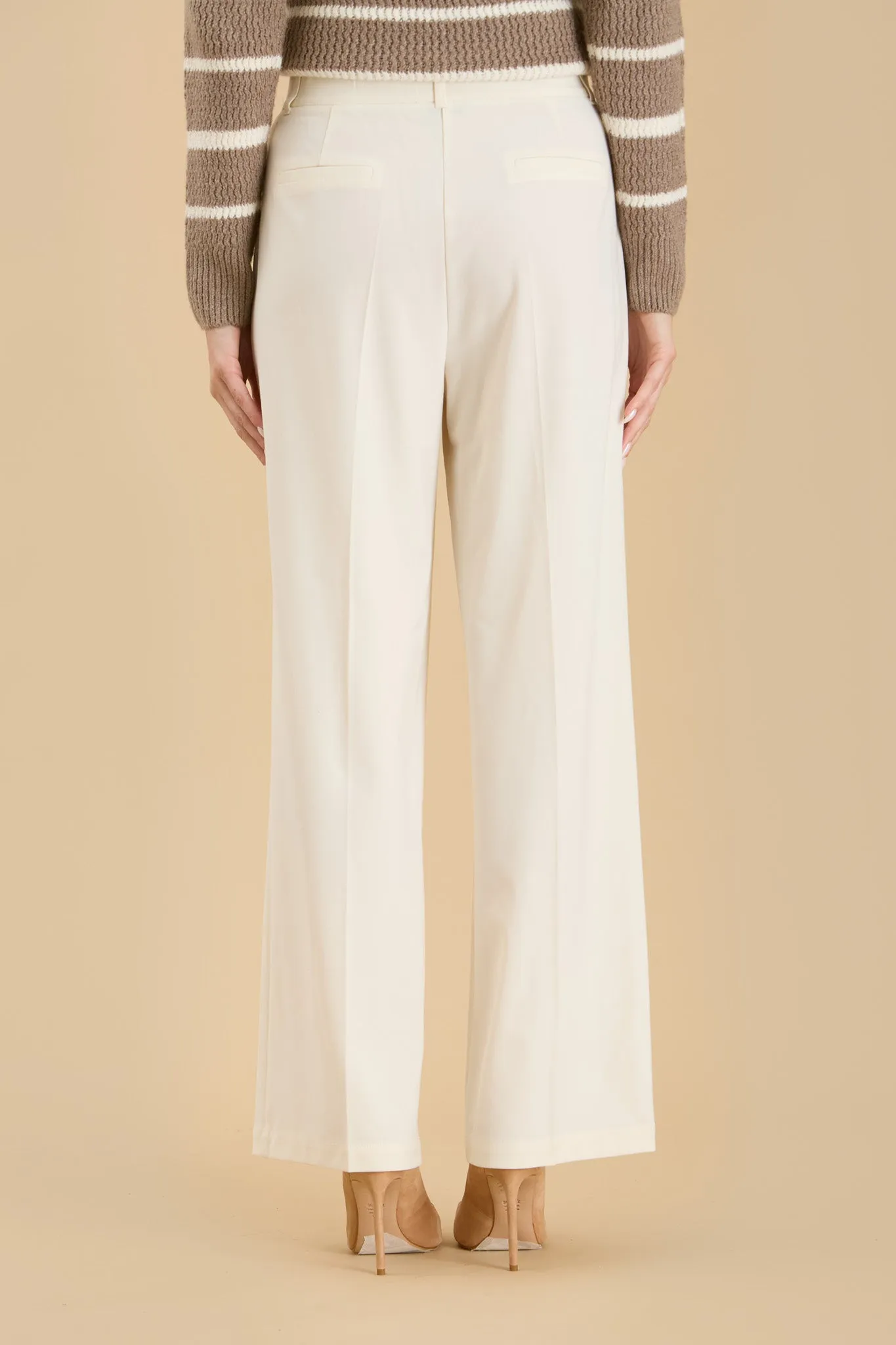 HIGH WAIST PLEATED WIDE LEG DRESS PANTS