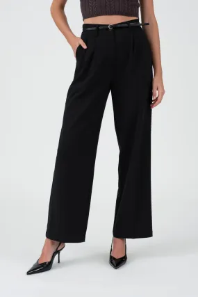 HIGH WAIST PLEATED WIDE LEG DRESS PANTS
