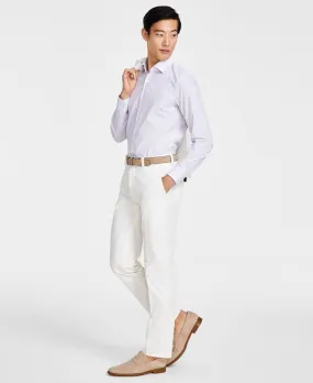 Hugo Boss Hugo Mens Modern-Fit Suit Dress Pants 34 x 32 White Cotton