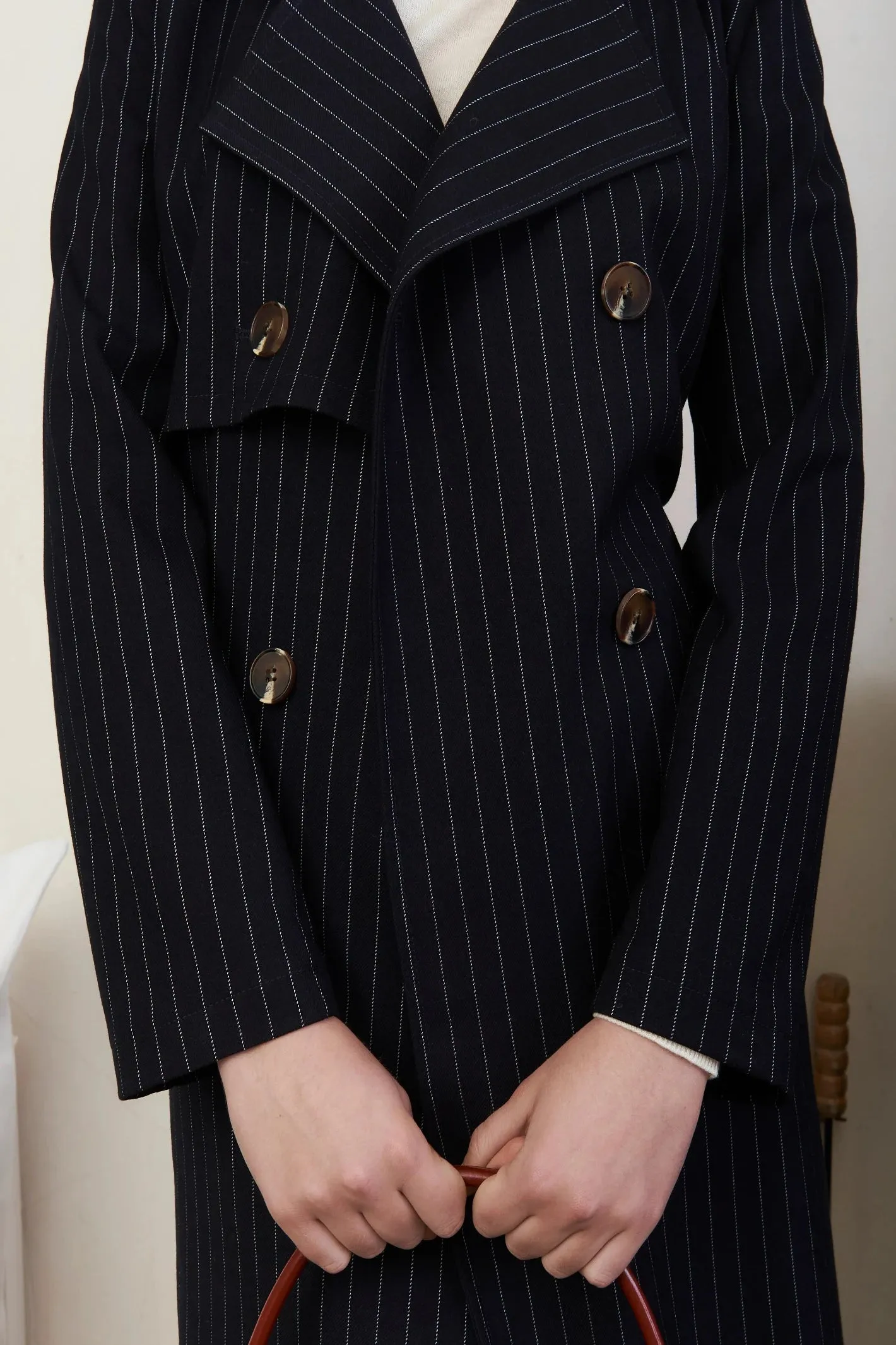 Jovonna  Navy Nadia Trench Coat