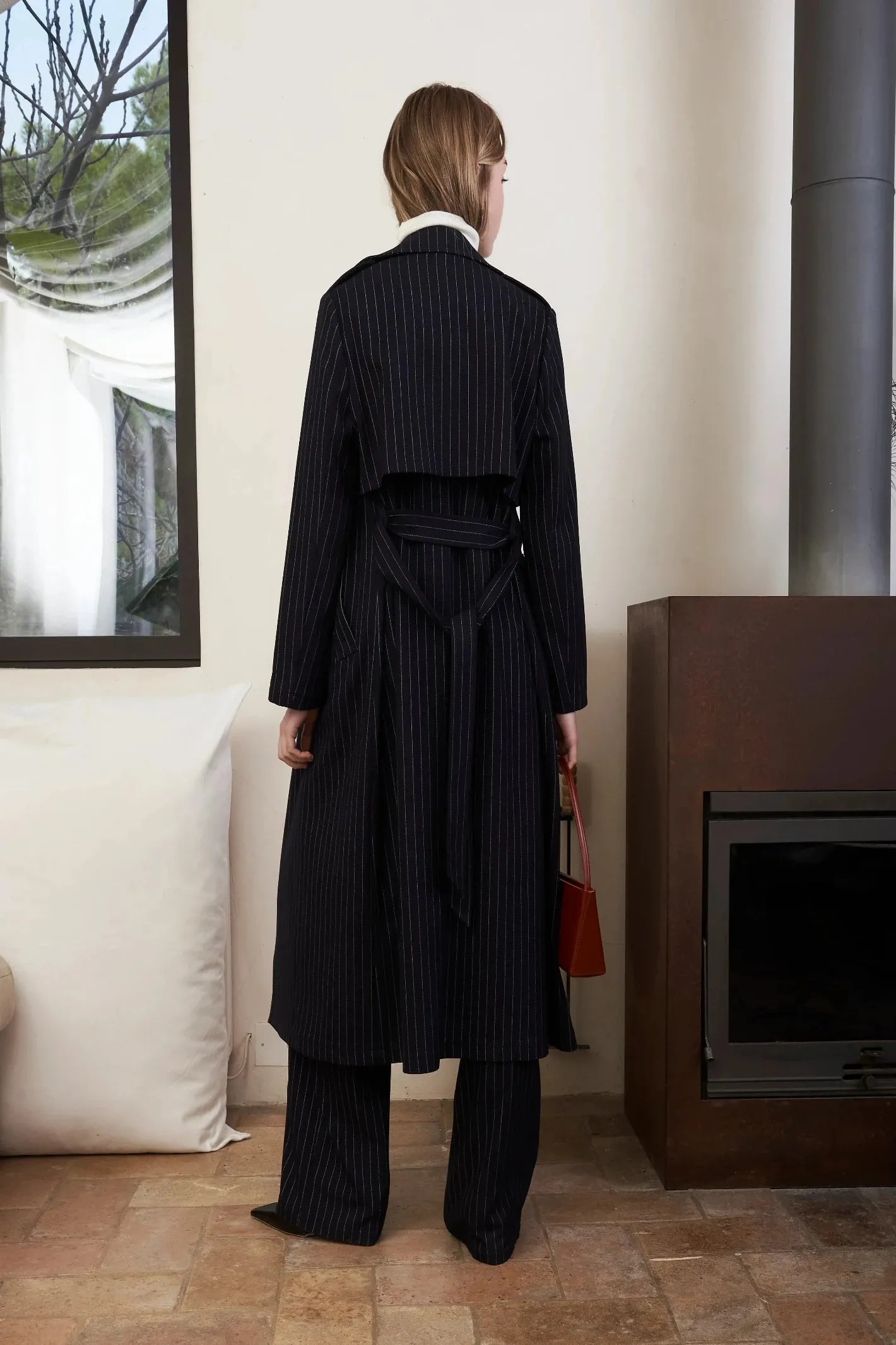 Jovonna  Navy Nadia Trench Coat