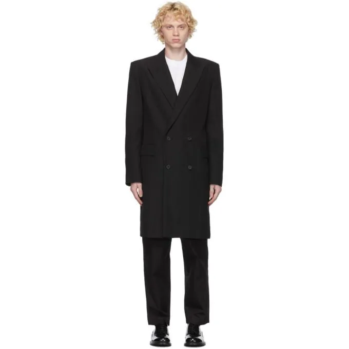 Juun.J Black Wool Coat