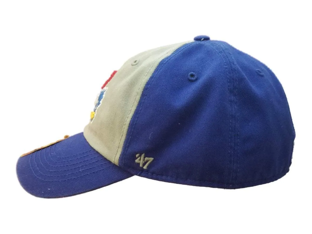 Kansas Jayhawks 47 Brand Gray & Blue Franchise Fitted Slouch Relax Hat Cap