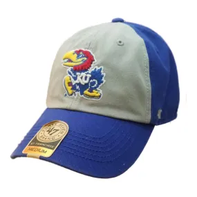 Kansas Jayhawks 47 Brand Gray & Blue Franchise Fitted Slouch Relax Hat Cap