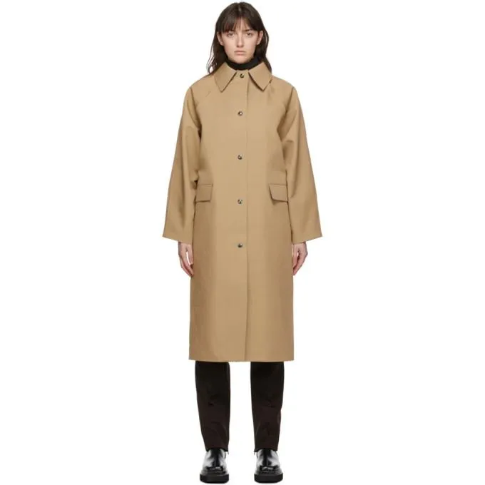 KASSL Editions Beige Wool Original Below Trench Coat