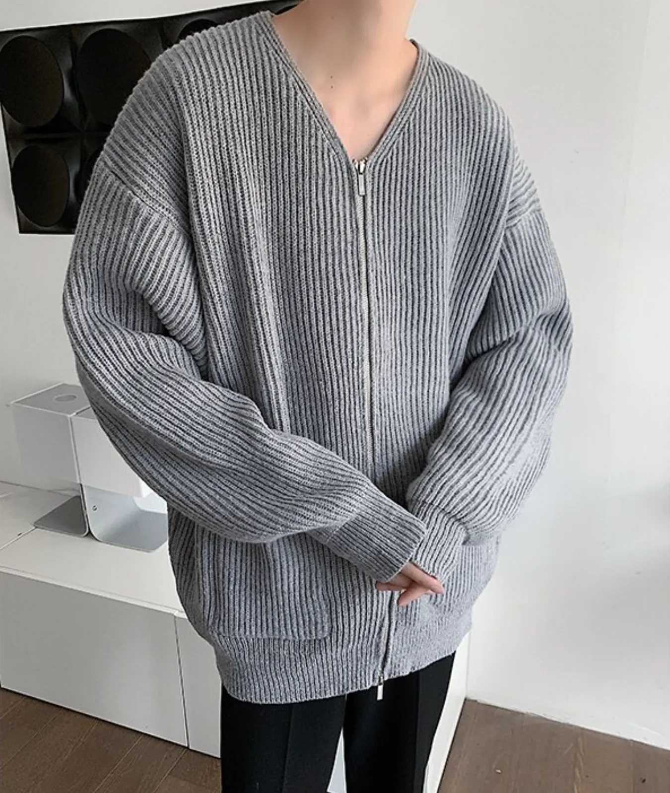 [Korean Style] 4 Colors Wool Knitted Cardigan