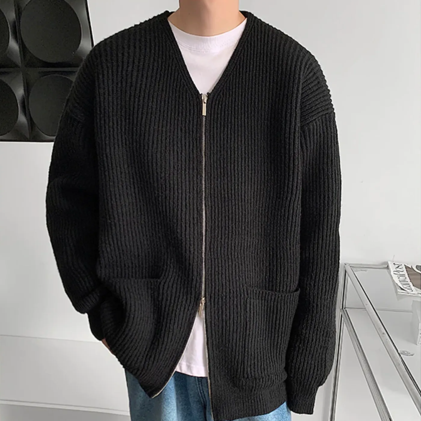 [Korean Style] 4 Colors Wool Knitted Cardigan