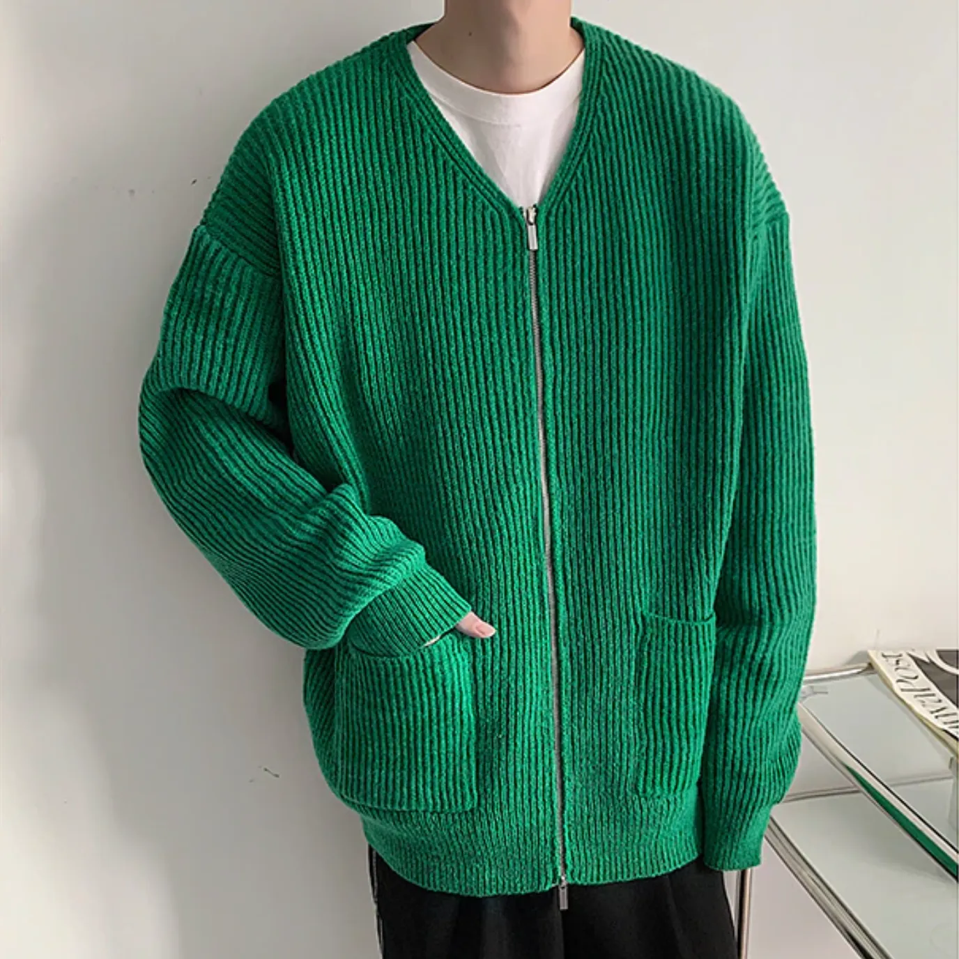 [Korean Style] 4 Colors Wool Knitted Cardigan