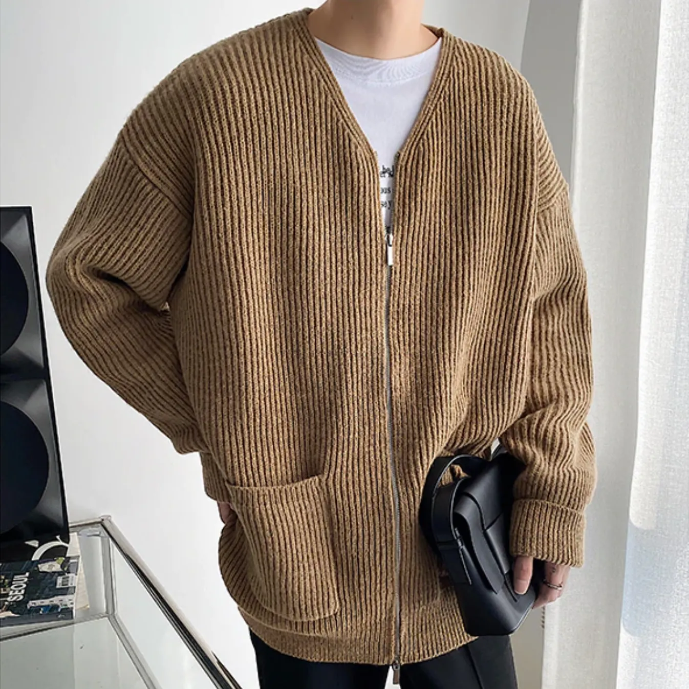 [Korean Style] 4 Colors Wool Knitted Cardigan