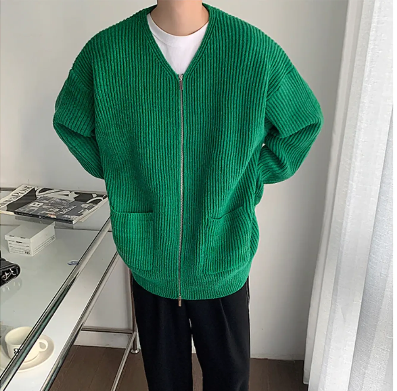[Korean Style] 4 Colors Wool Knitted Cardigan