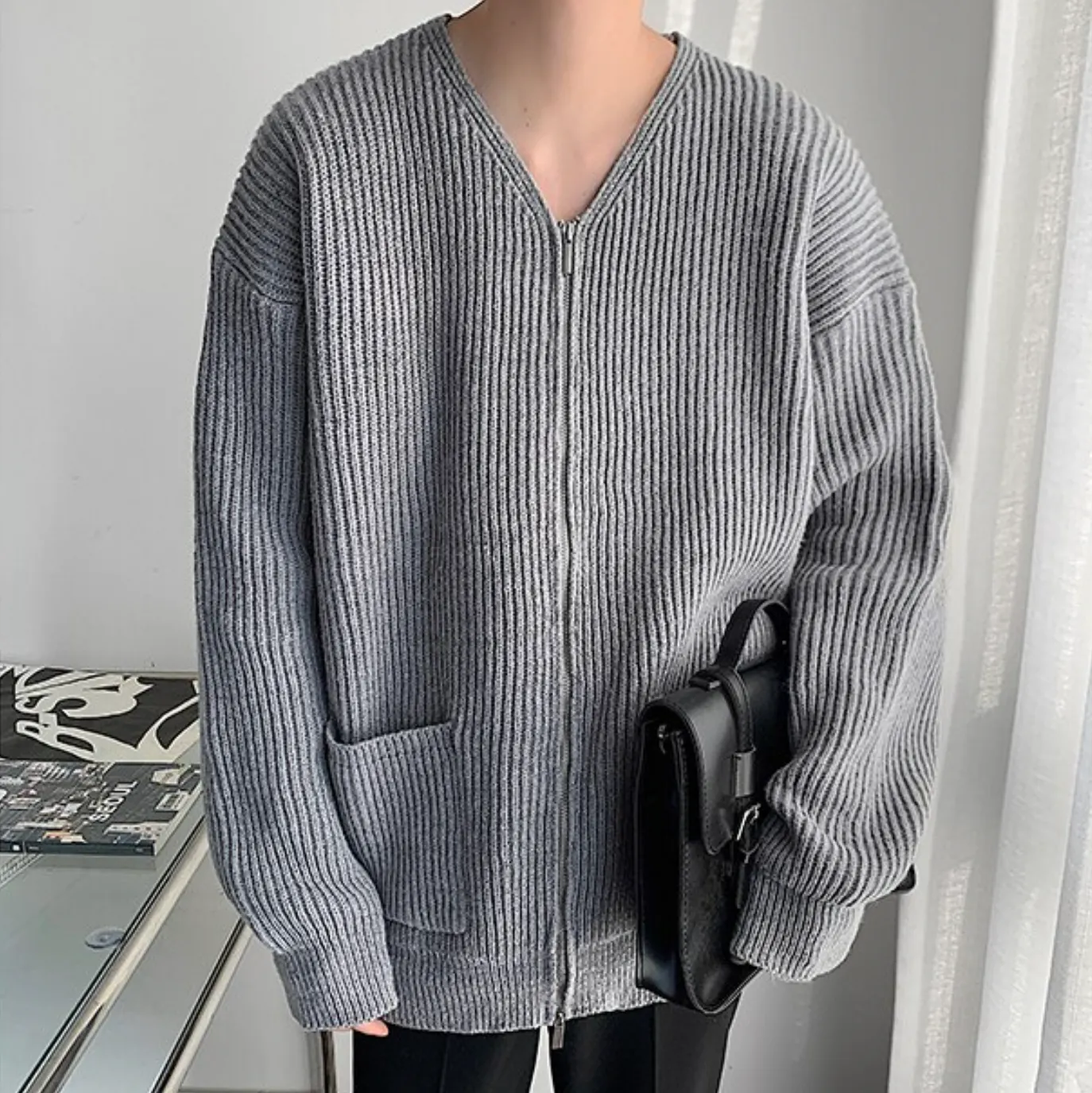 [Korean Style] 4 Colors Wool Knitted Cardigan