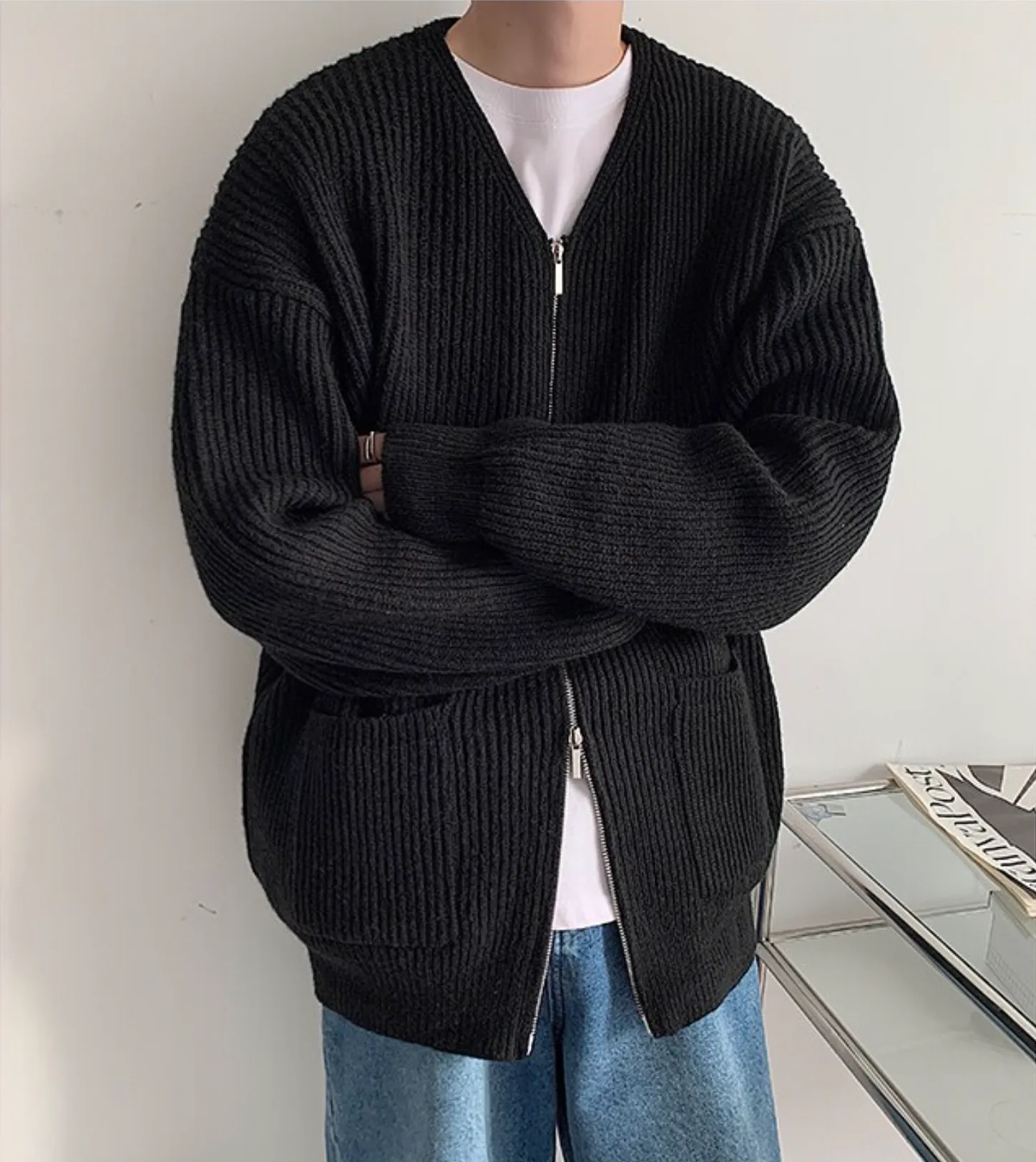[Korean Style] 4 Colors Wool Knitted Cardigan