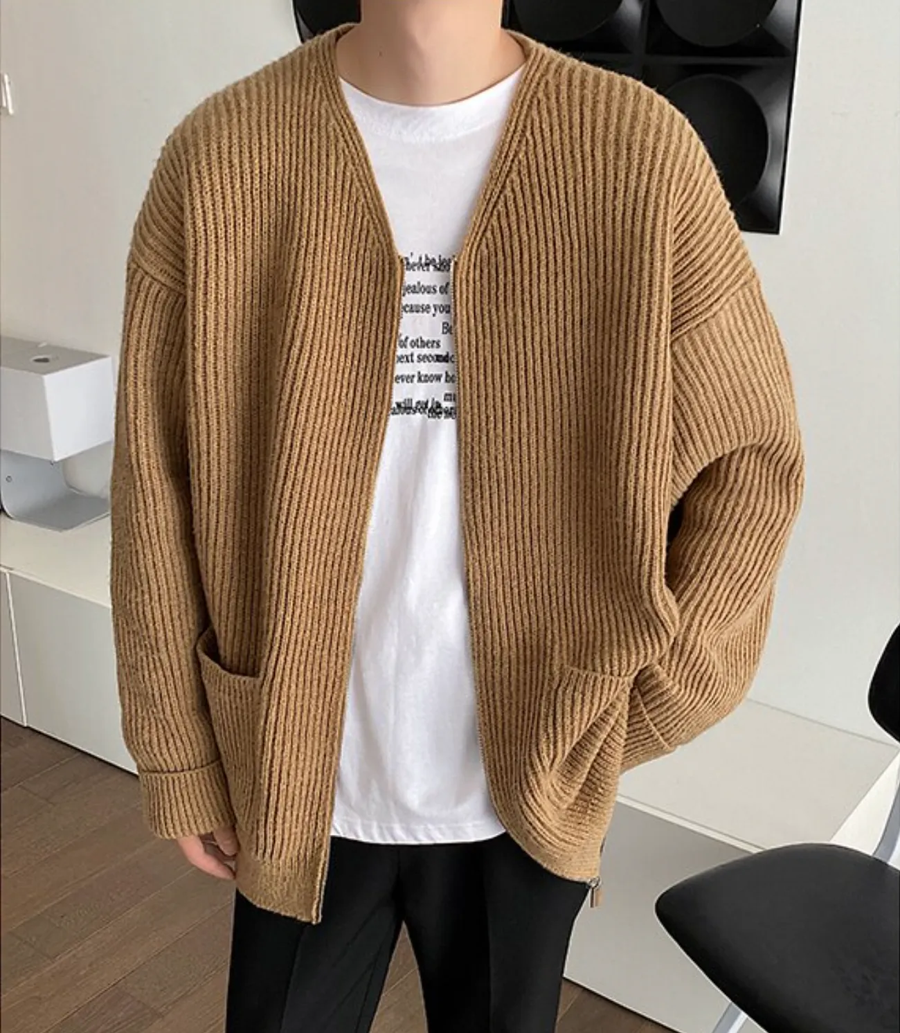 [Korean Style] 4 Colors Wool Knitted Cardigan