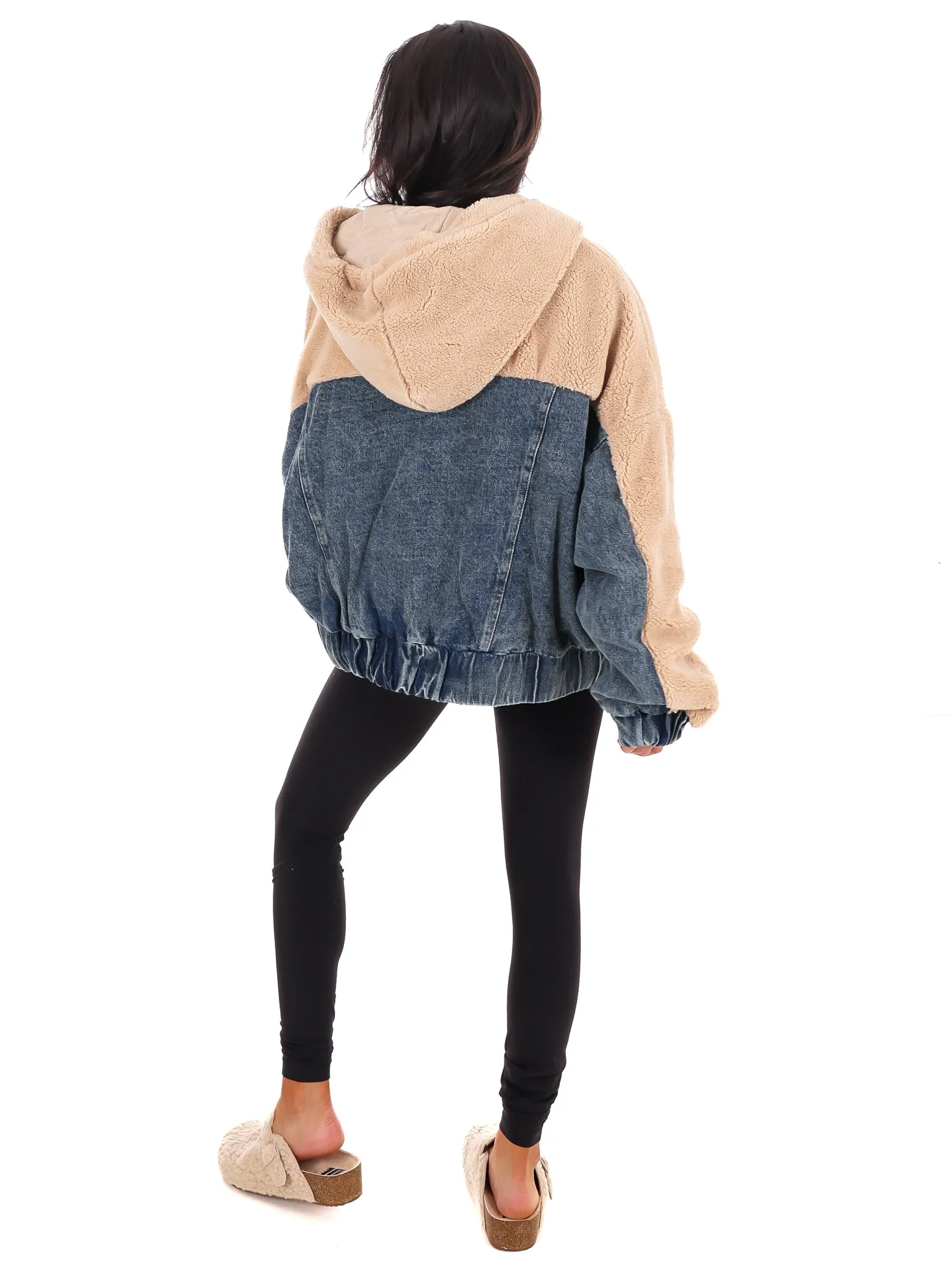 Layered Bliss Denim & Sherpa Jacket Doorbuster