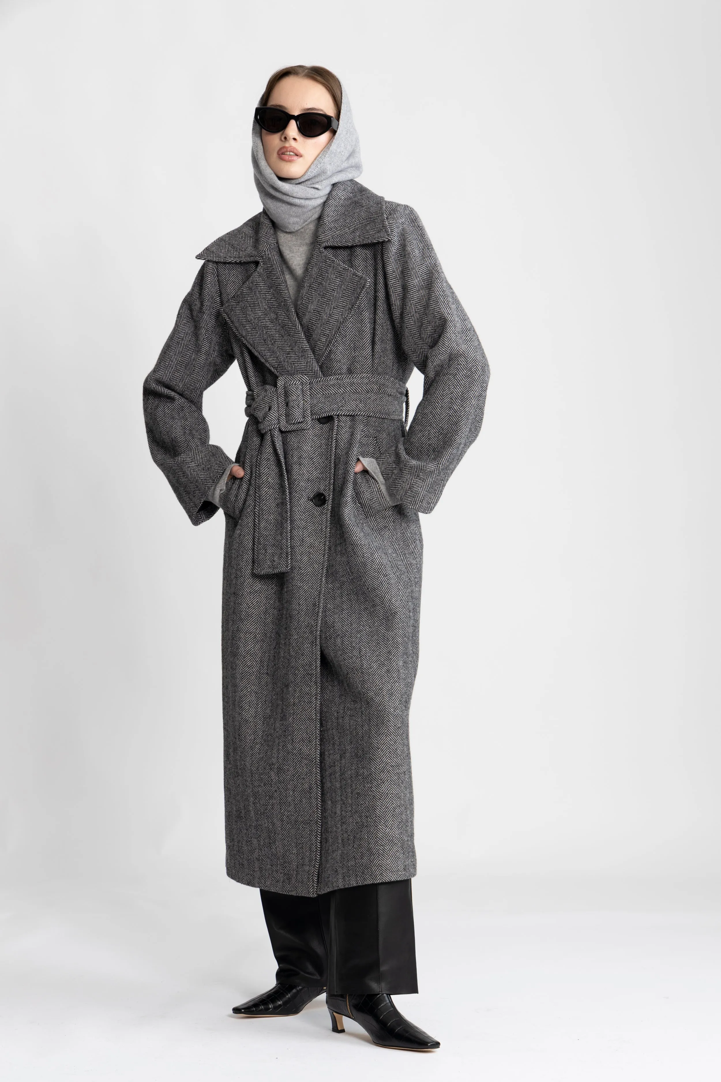 Leah Wool Coat - Black