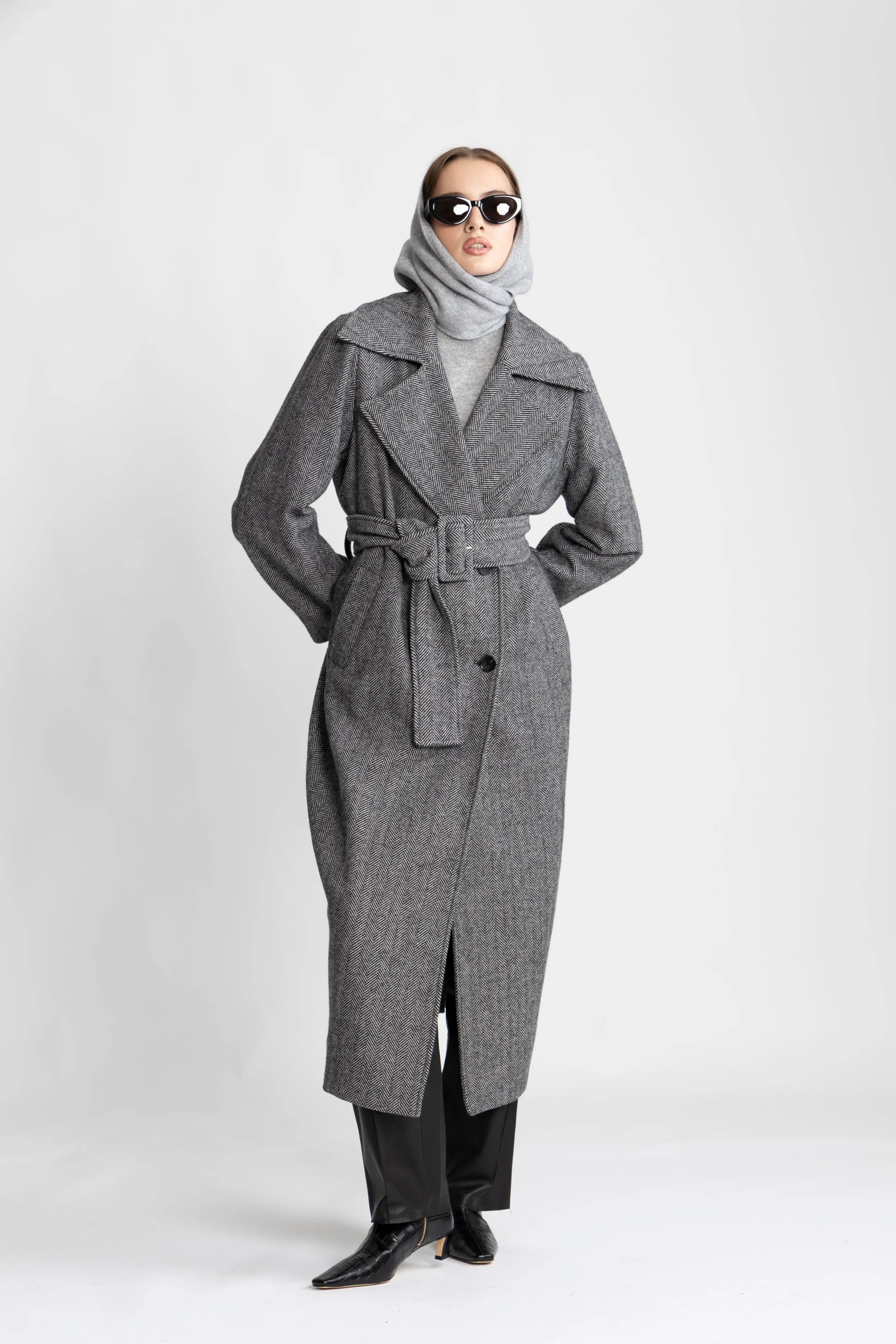 Leah Wool Coat - Black