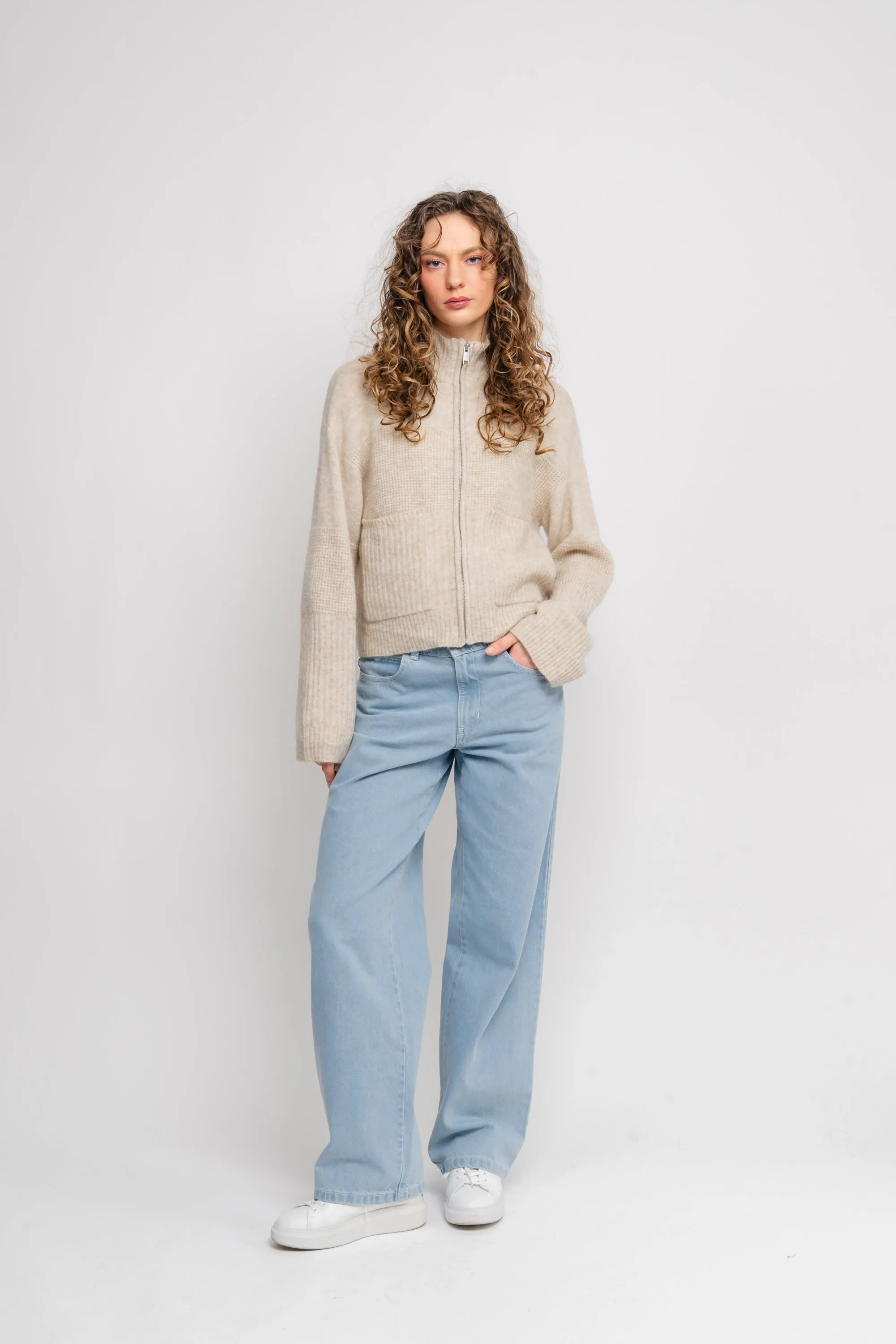 Lediona Hope Cardigan - Oatmeal Melange
