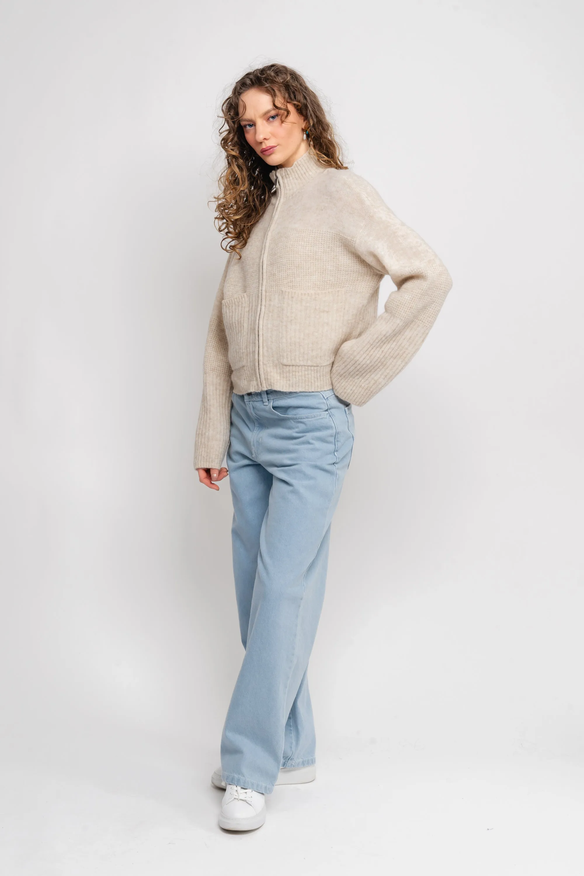 Lediona Hope Cardigan - Oatmeal Melange