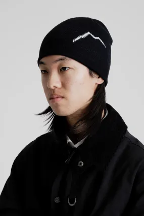 Logo Short Beanie - Black