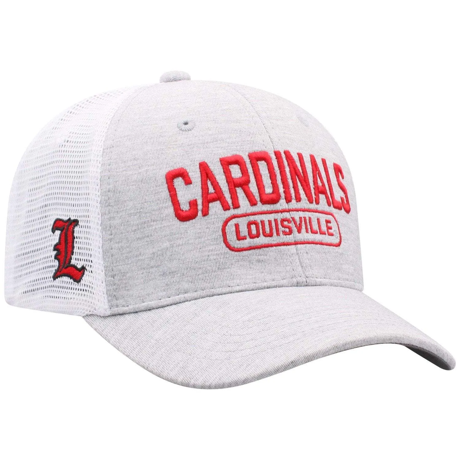 Louisville Cardinals TOW Gray "Notch II" Mesh Structured Snapback Hat Cap