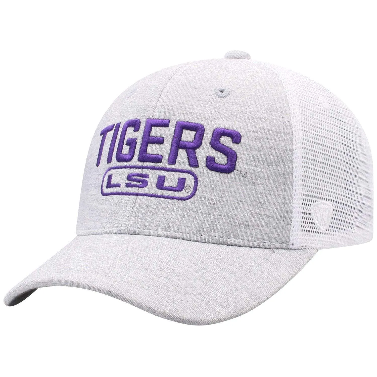 LSU Tigers TOW Gray "Notch II" Mesh Structured Snapback Hat Cap