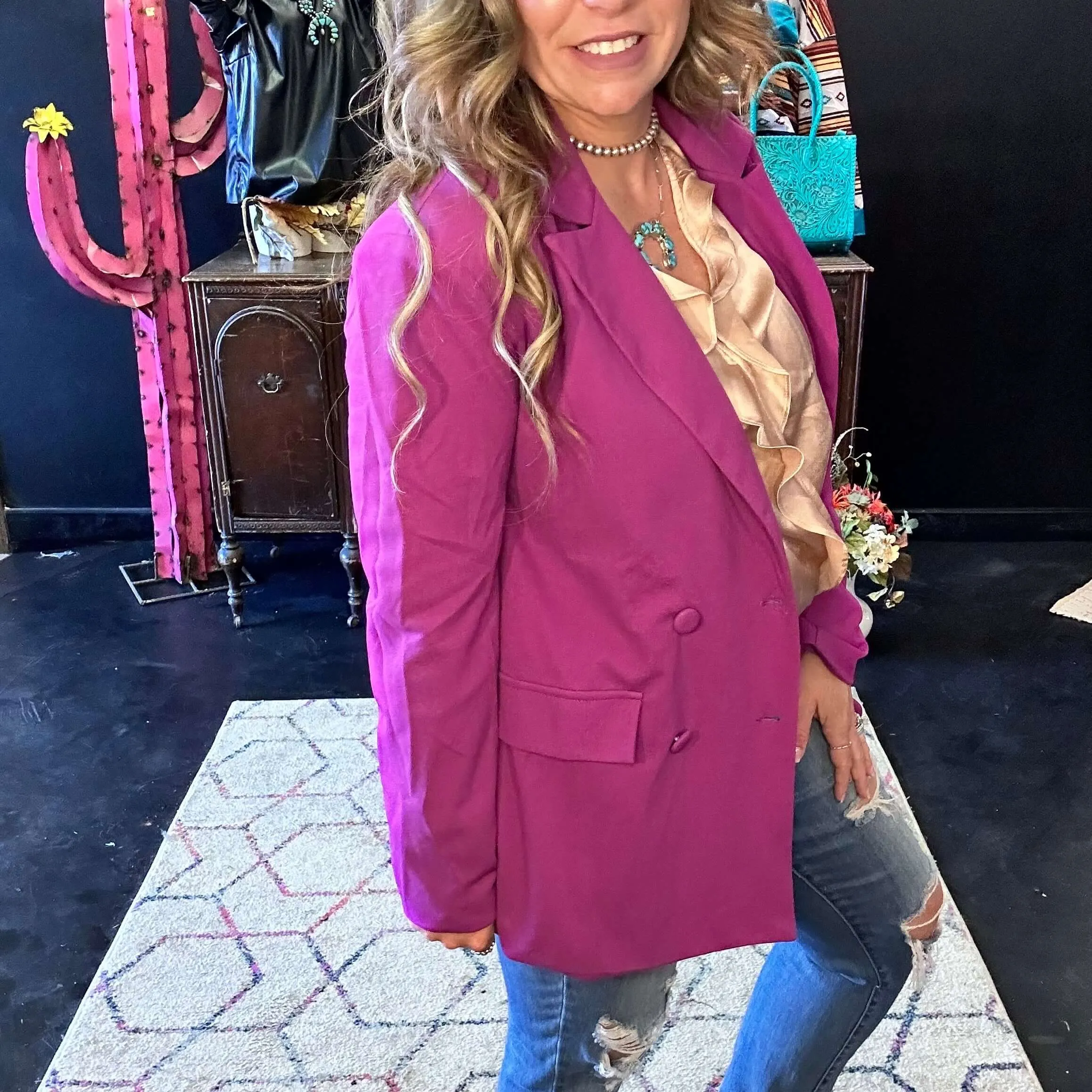 Magenta Purple Blazer