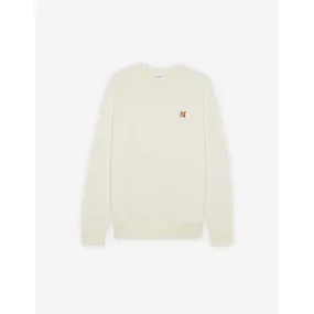 Men Fox Head Patch Classic Sweatshirt - Ecru