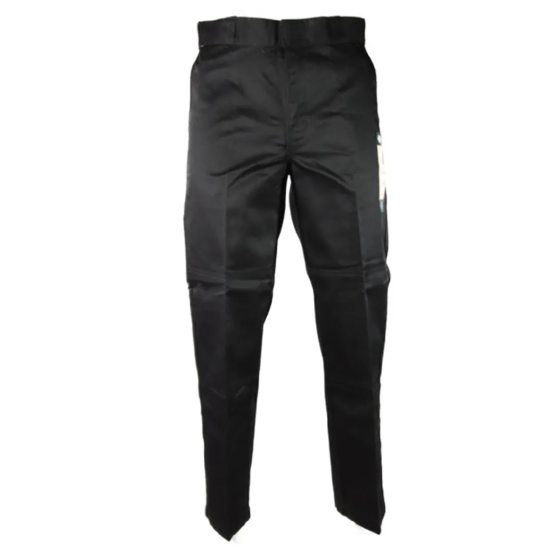 Men's Pants Straight Leg Flat Front Work Trousers Business Formal Dress Slacks