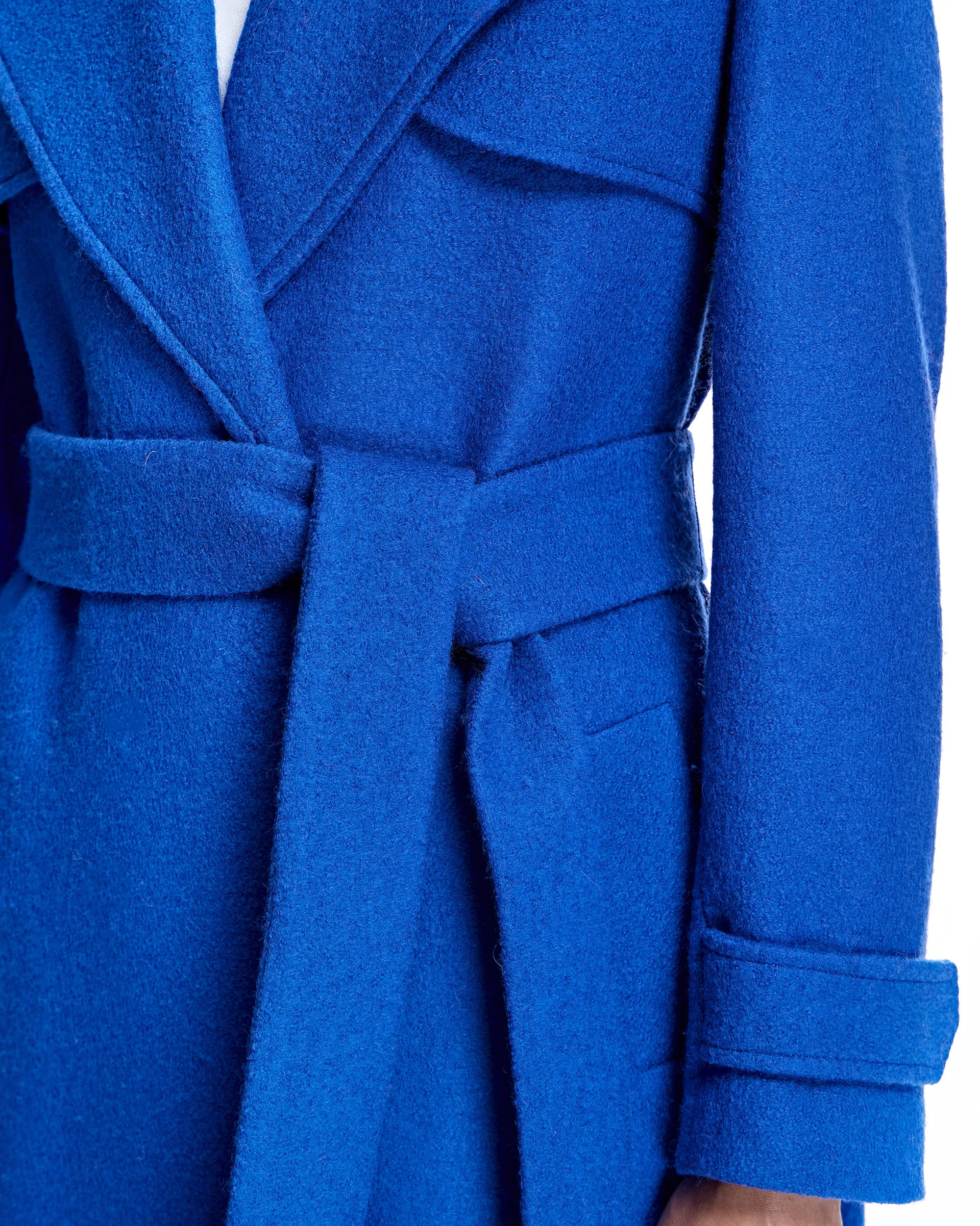 Merino Wool Belted Trench Coat