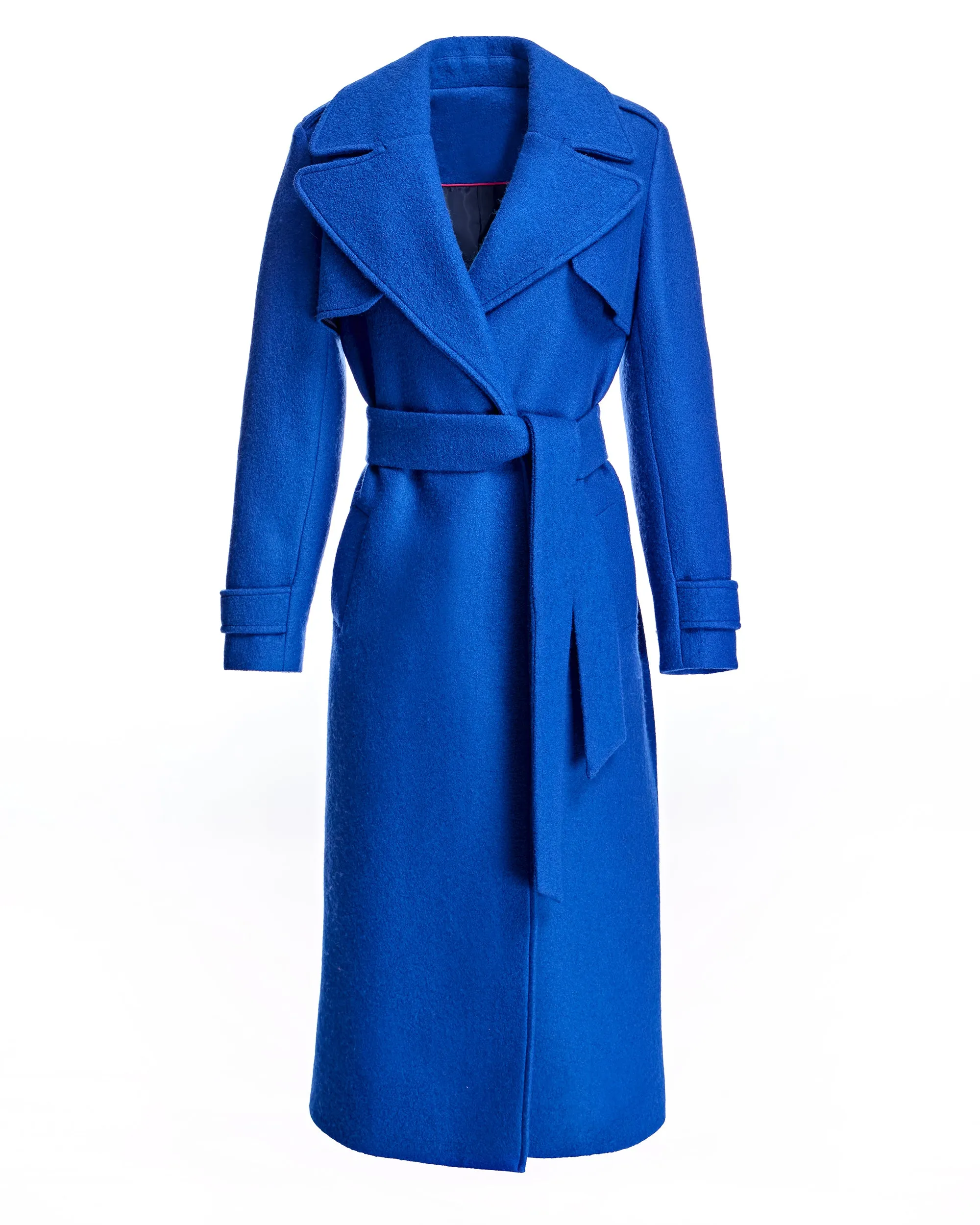 Merino Wool Belted Trench Coat
