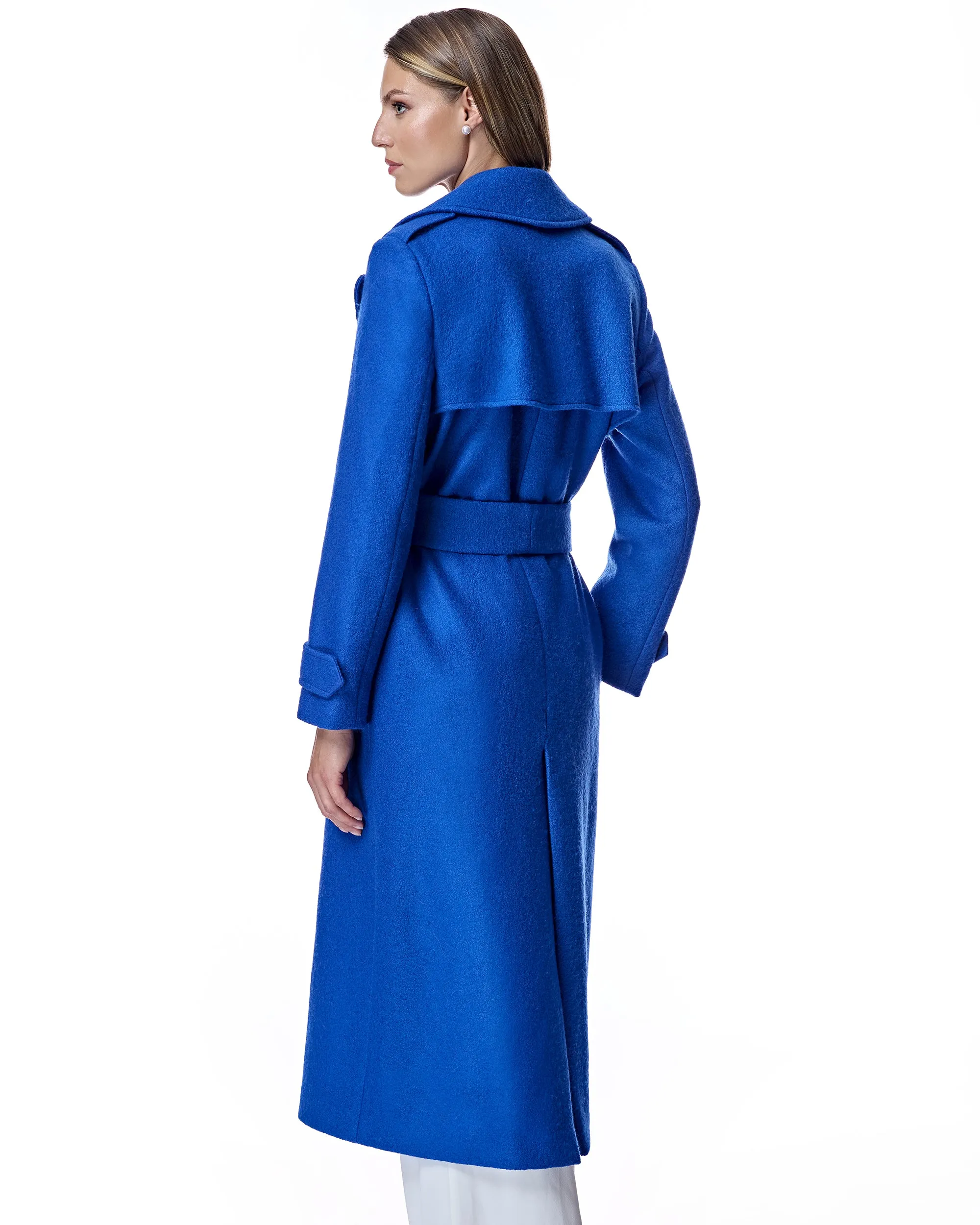 Merino Wool Belted Trench Coat