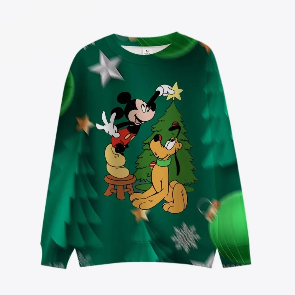 Mickey Mouse Printed Long Sleeve Pullover