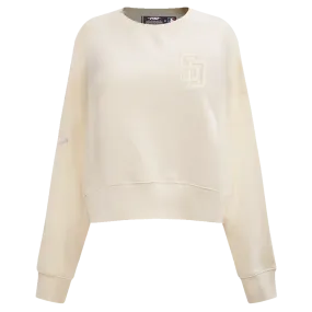 MLB SAN DIEGO PADRES NEUTRAL WOMEN'S CREWNECK (EGGSHELL)