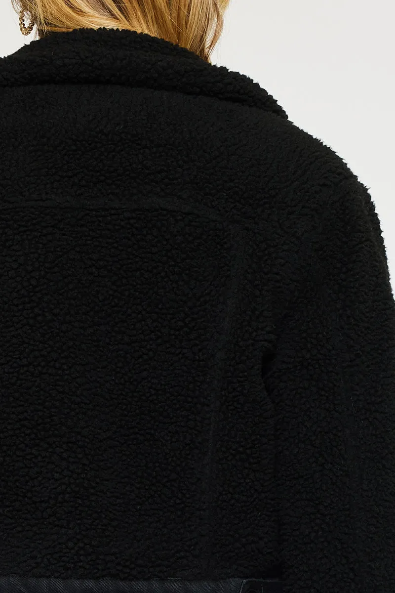 Monet Cropped Sherpa Jacket