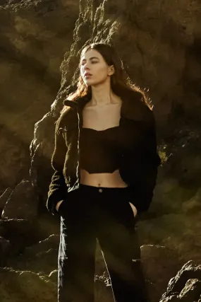 Monet Cropped Sherpa Jacket