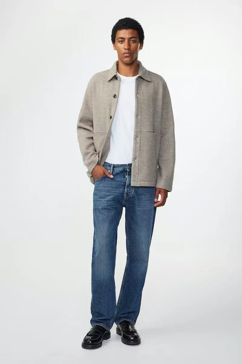 NN07 KIAN 6398 MERINO JACKET - KHAKI BEIGE