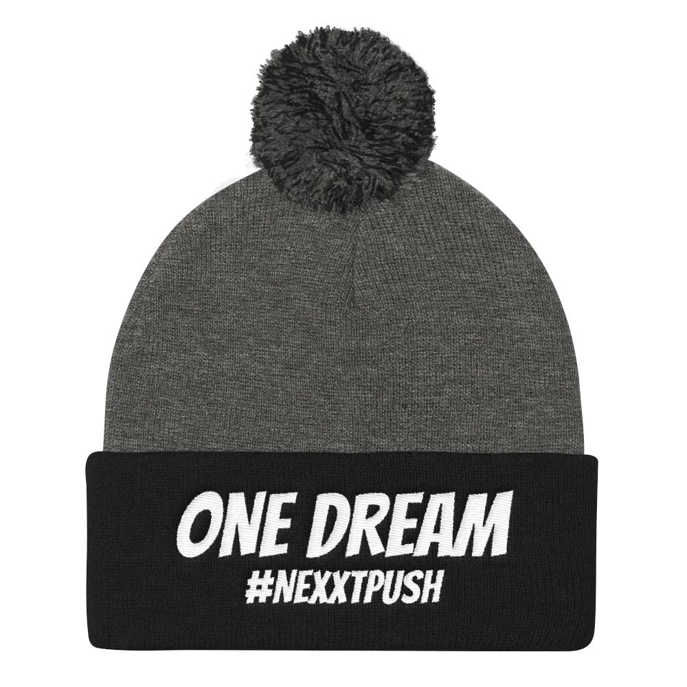One Dream #Nexxtpush Pom-Pom Beanie