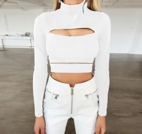 Open Slit Crop Top
