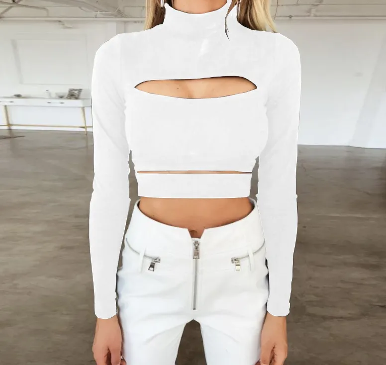 Open Slit Crop Top