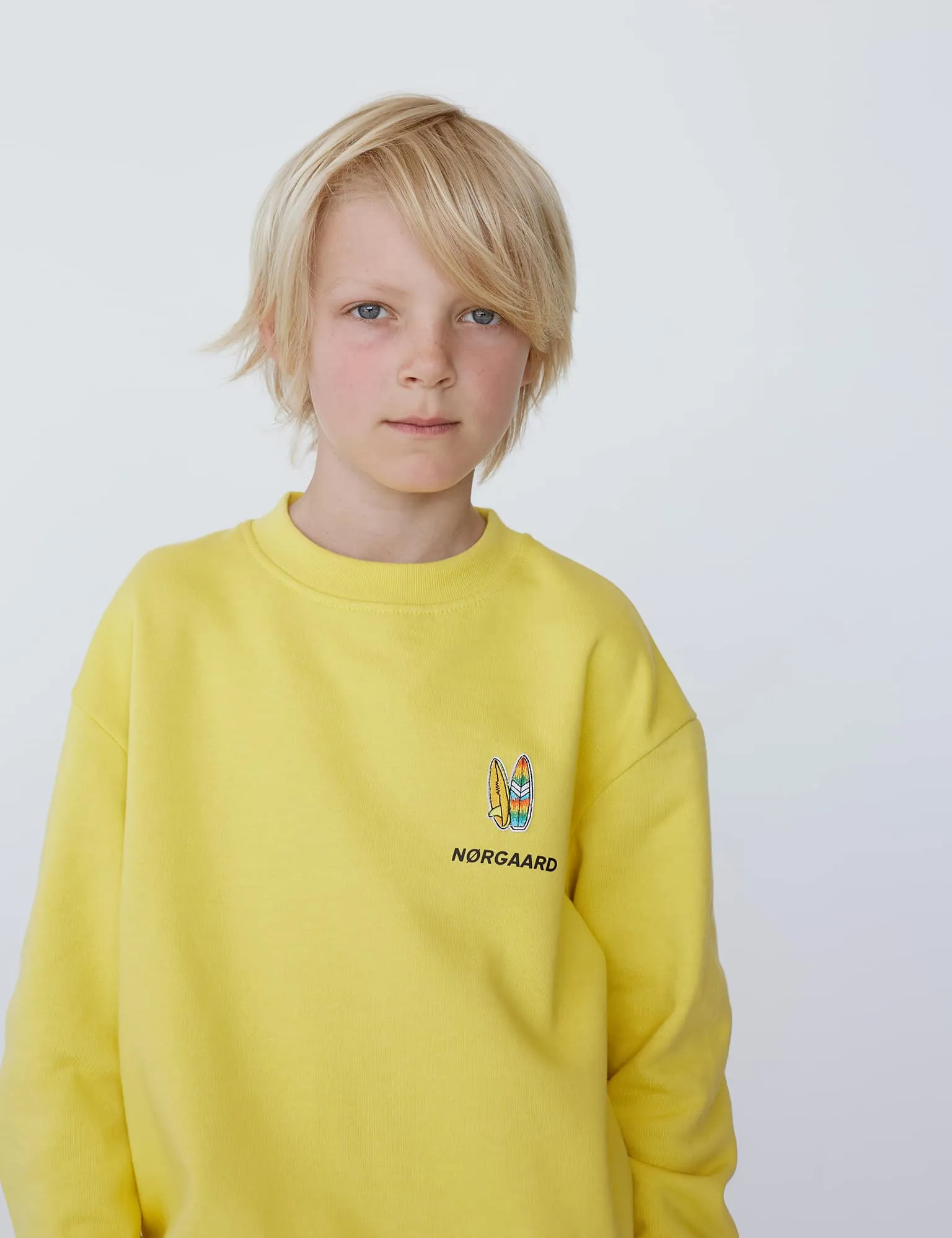 Organic Sweat Sonar Badge Sweatshirt, Lemon Zest